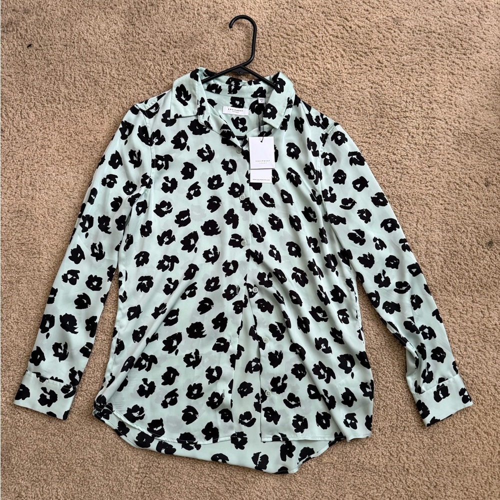 NWT Equipment button-up floral blouse size M